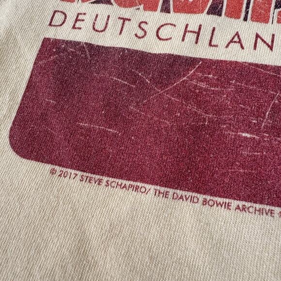 David Bowie 1978 Berlin Concert Tee L Vintage Style Band T-Shirt Reprint Yellow - Picture 3 of 9